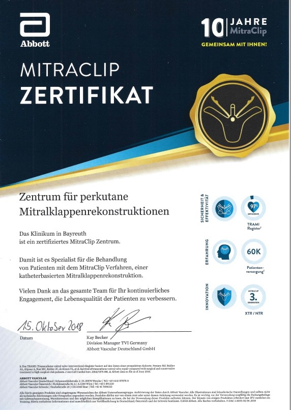 Abbott – zertifiziertes MitraClip-Zentrum